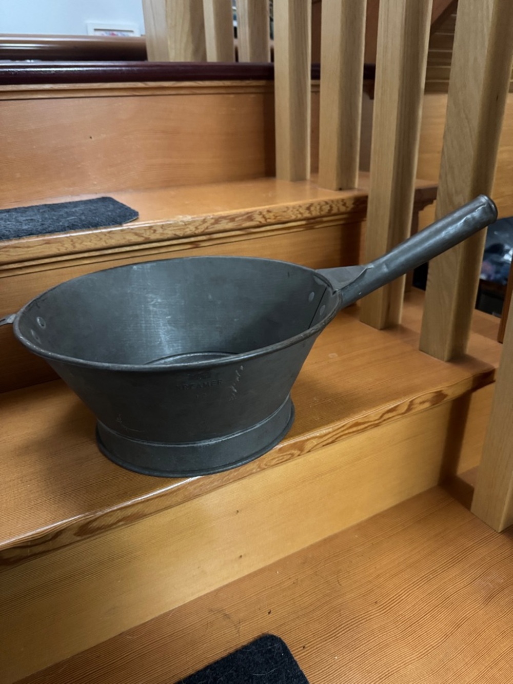 Vintage Kreamer Strainer 12” farmhouse, primitive and rustic decor